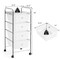 4 Drawer Rolling Storage Cart With Wheels Slim Organizer Steel Frame PP Drawers For Office Home Kitchen